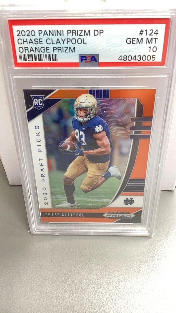 2020 Panini Prizm Draft Picks 124 Chase Claypool Orange Prizm PSA 10
