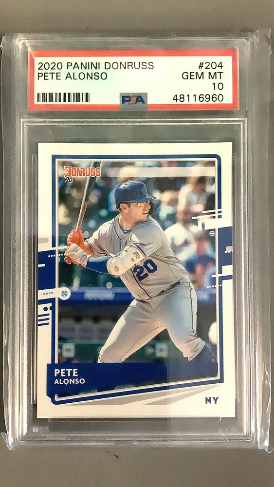 2020 Panini Donruss 204 Pete Alonso PSA 10