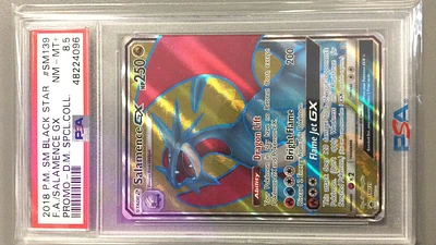 2018 Pokemon Sm Black Star Promo Sm139 Fa/salamence Gx PSA NM-MT+ 8.5