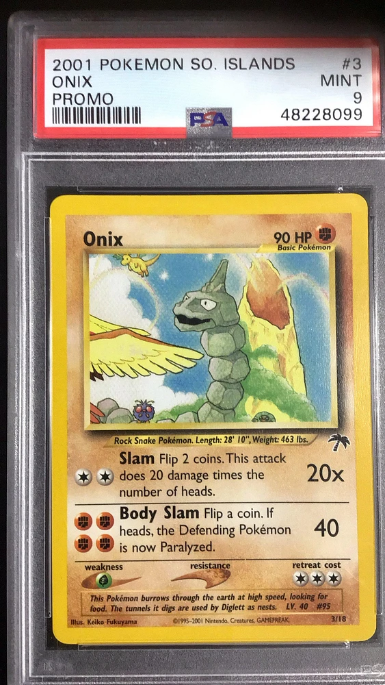 2001 Pokemon Southern Islands Promo 3 Onix PSA 9