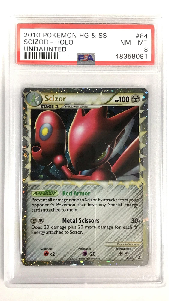 2010 Pokemon Heartgold & Soulsilver Undaunted 84 Scizor-holo PSA