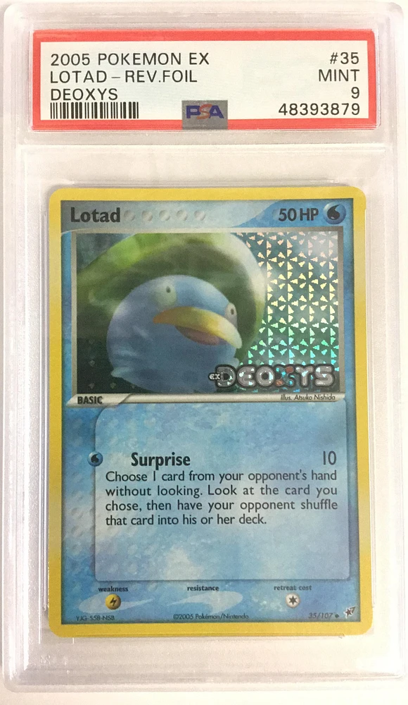 2005 Pokemon Ex Deoxys 35 Lotad-reverse Foil PSA 9