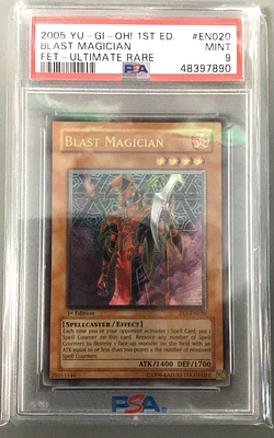 2005 Yu-gi-oh! Fet-flaming Eternity En020 Blast Magician 1st Edition-ultimate Rare PSA 9
