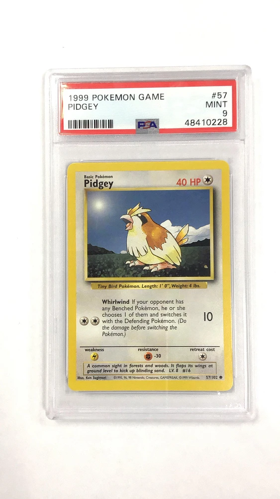 1999 Pokemon Game 57 Pidgey PSA
