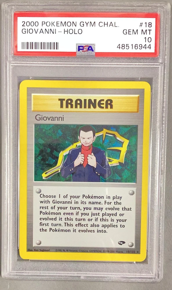 2000 Pokemon Gym Challenge 18 Giovanni-holo PSA