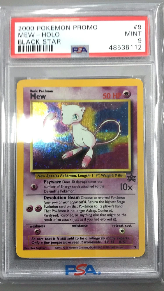 2000 Pokemon Promo Black Star 9 Mew PSA 9