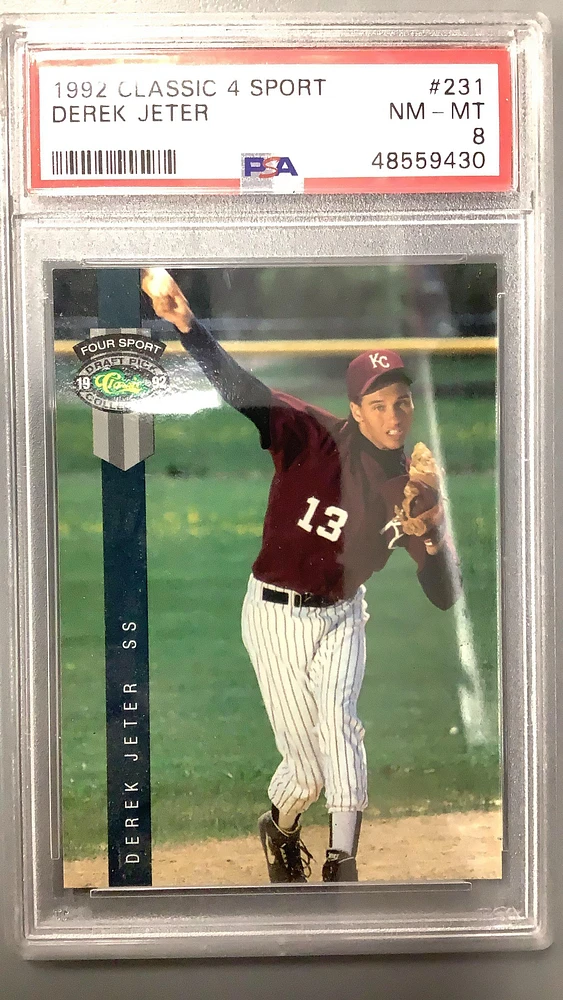 1992 Classic 4 Sport 231 Derek Jeter PSA 8