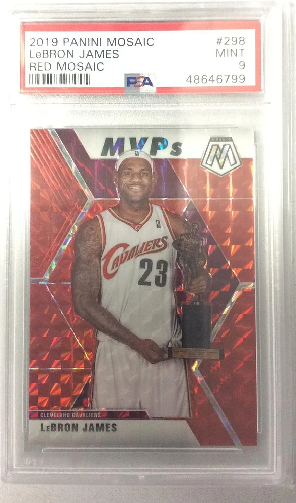 2019 Panini Mosaic 298 Lebron James Red Mosaic PSA 9