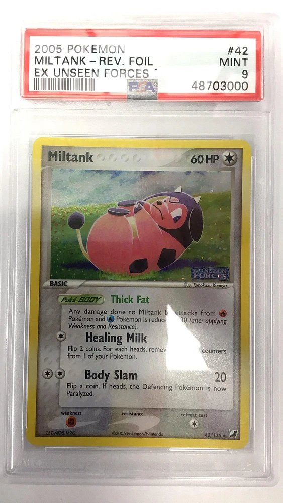 2005 Pokemon Ex Unseen Forces 42 Miltank-reverse Foil PSA 9