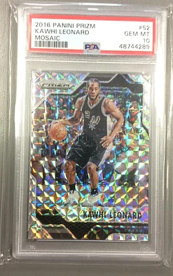 2016 Panini Prizm Mosaic 52 Kawhi Leonard PSA 10