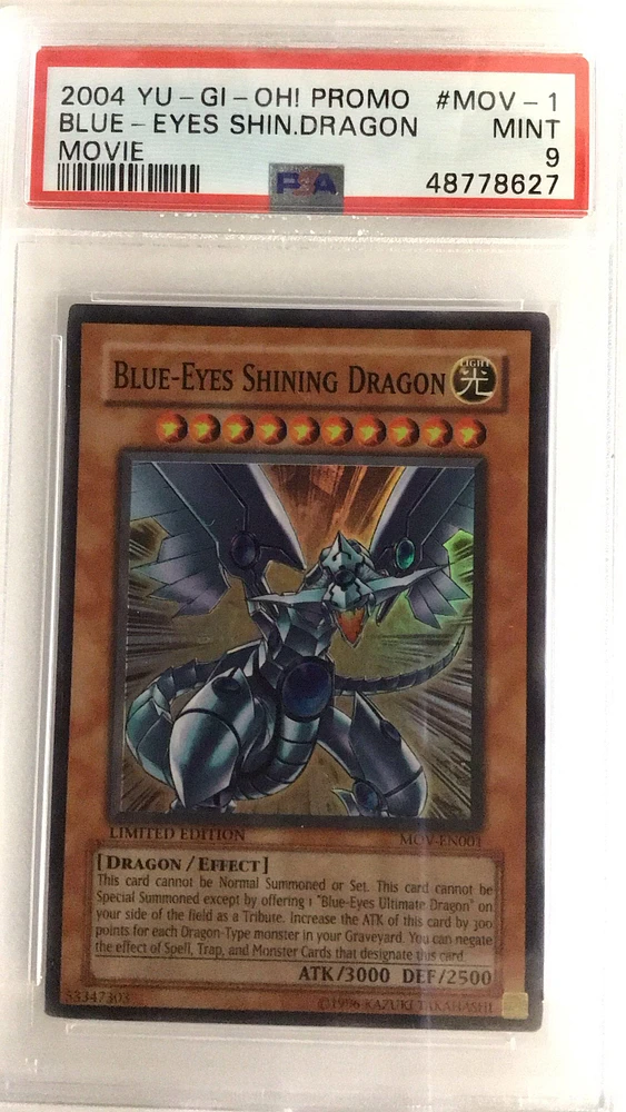 2004 Yu-gi-oh! Promo En001 Blue-eyes Shining Dragon Movie Pack PSA 9