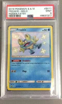 2019 Pokemon Sun & Moon Hidden Fates Sv11 Froakie-holo PSA