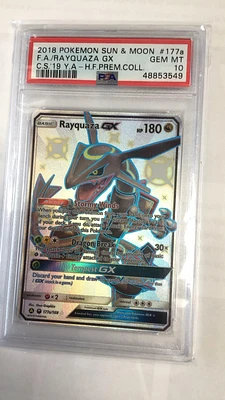 2018 Pokemon Sun & Moon Celestial Storm 177a Fa/rayquaza Gx PSA