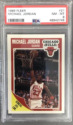 1989 Fleer 21 Michael Jordan PSA 8