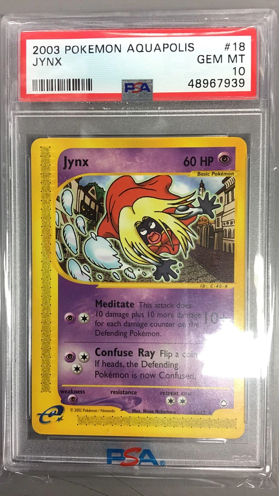 2003 Pokemon Aquapolis 18 Jynx PSA 10