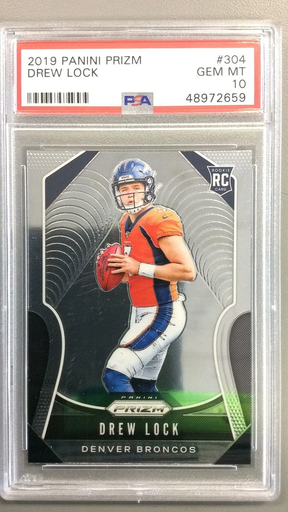 2019 Panini Prizm 304 Drew Lock PSA 10