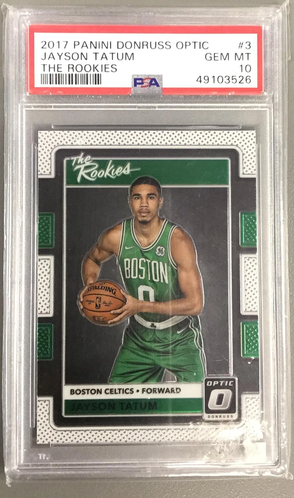 2017 Panini Donruss Optic The Rookies 3 Jayson Tatum PSA 10
