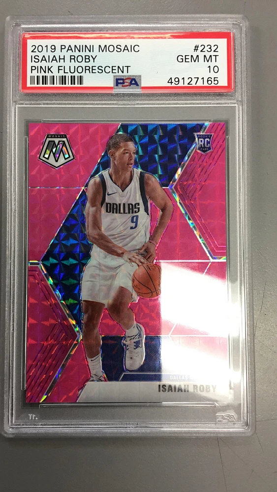 2019 Panini Mosaic 232 Isaiah Roby PSA 10
