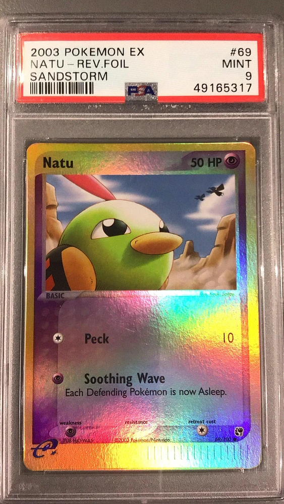 2003 Pokemon Ex Sandstorm 69 Natu PSA 9