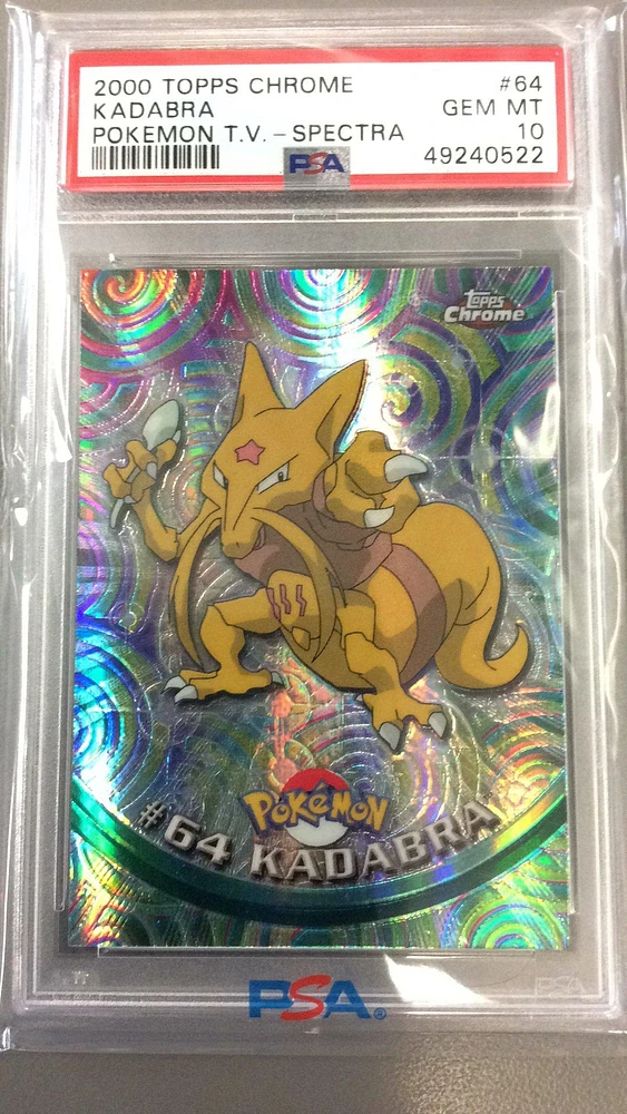 2000 Topps Chrome Pokemon T.v. 64 Kadabra PSA
