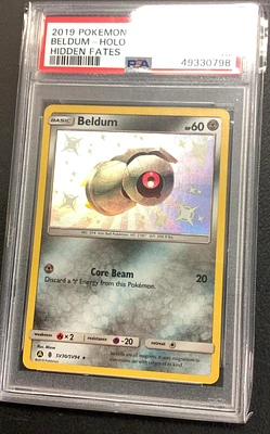2019 Pokemon Sun & Moon Hidden Fates Sv30 Beldum-holo PSA