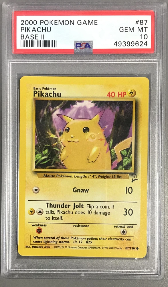 2000 Pokemon Game Base Ii 87 Pikachu PSA