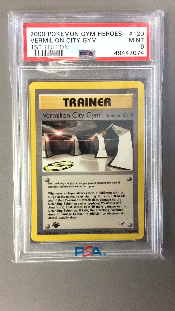 2000 Pokemon Gym Heroes 120 Vermilion City Gym 1st Edition PSA 9