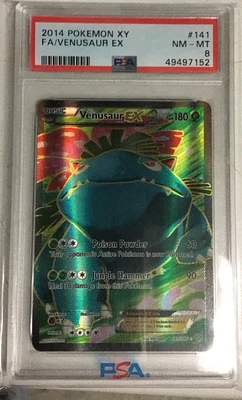2014 Pokemon Xy 141 Full Art/venusaur Ex PSA 8