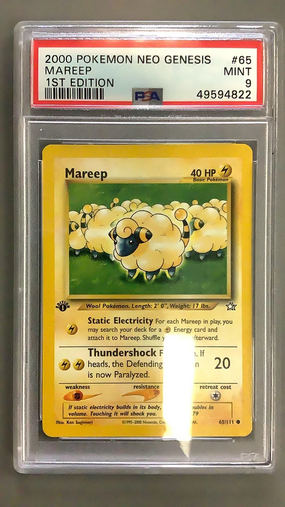 2000 Pokemon Neo Genesis 1st Edition 65 Mareep PSA