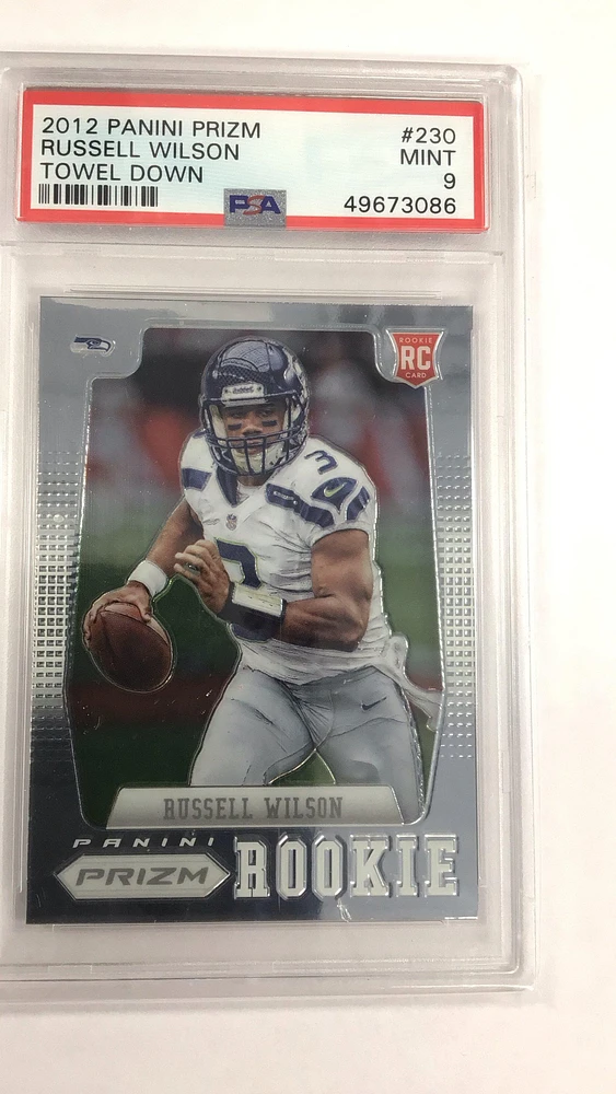 2012 Panini Prizm 230 Russell Wilson Towel Down PSA 9