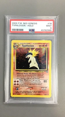 2000 Pokemon Neo Genesis 18 Typhlosion-holo PSA