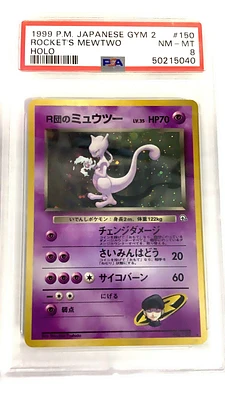 1999 Pokemon Japanese Gym 2 150 Rocket's Mewtwo PSA 8