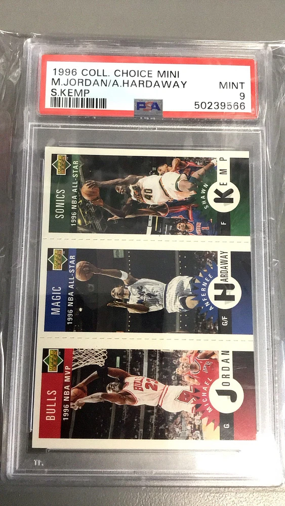1996 Collector's Choice Mini Shawn Kemp/michael Jordan/anfernee Hardaway PSA 9