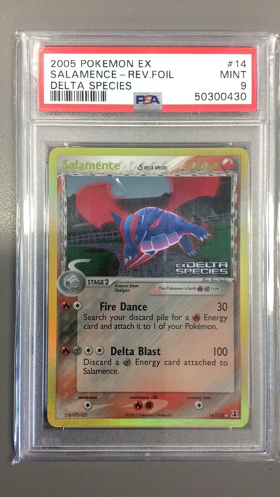 2005 Pokemon Ex Delta Species 14 Salamence-reverse Foil PSA 9