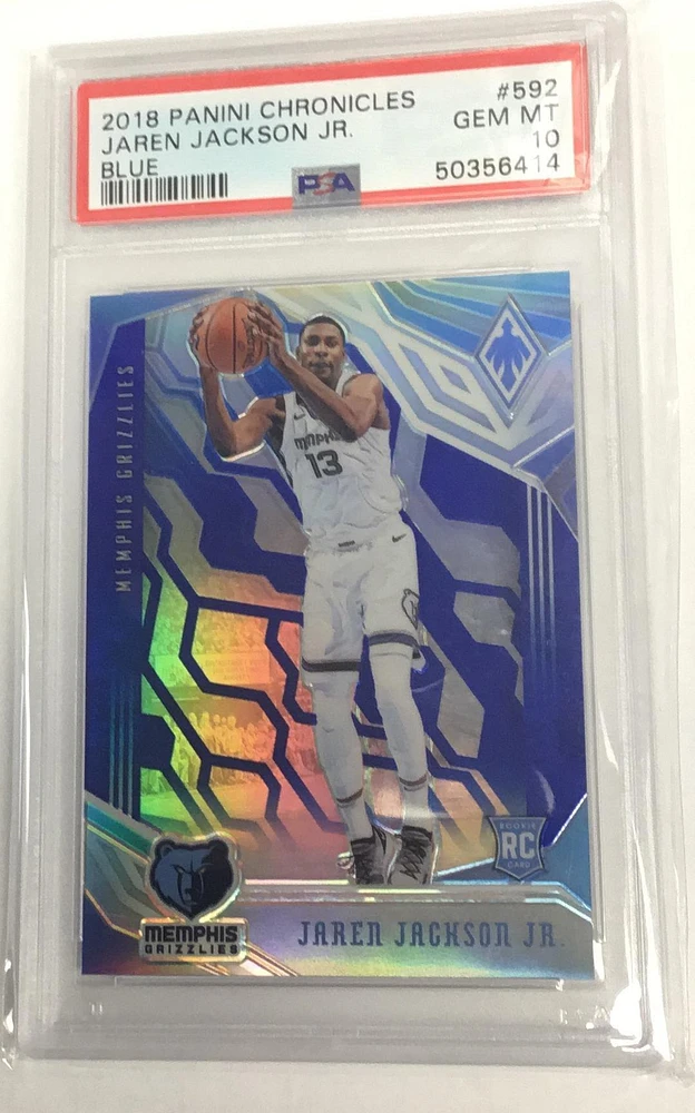 2018 Panini Chronicles 592 Jaren Jackson Jr. Blue PSA 10