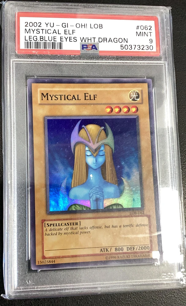 2002 Yu-gi-oh! Lob-legend Of Blue Eyes White Dragon 062 Mystical Elf PSA 9