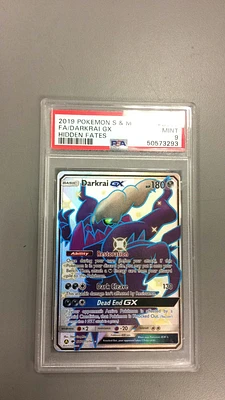 2019 Pokemon Sun & Moon Hidden Fates Sv70 Fa/darkrai Gx PSA