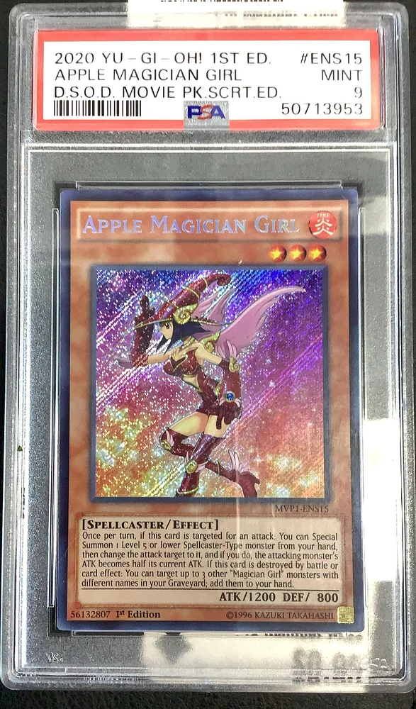 2020 Yu-gi-oh! The Dark Side Of Dimensions Movie Pack Secret Edition Ens15 Apple Magician Girl 1st Edition PSA