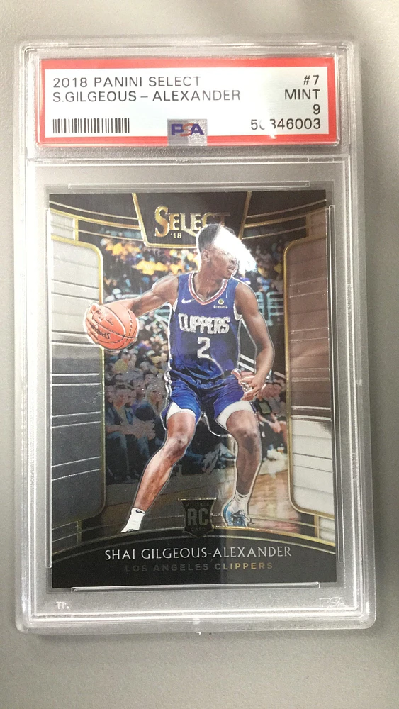 2018 Panini Select 7 Shai Gilgeous-alexander PSA 9