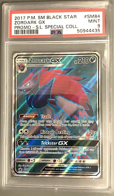 2017 Pokemon Sm Black Star Promo Sm84 Full Art/zoroark Gx Shining Legends Special Collection PSA 9