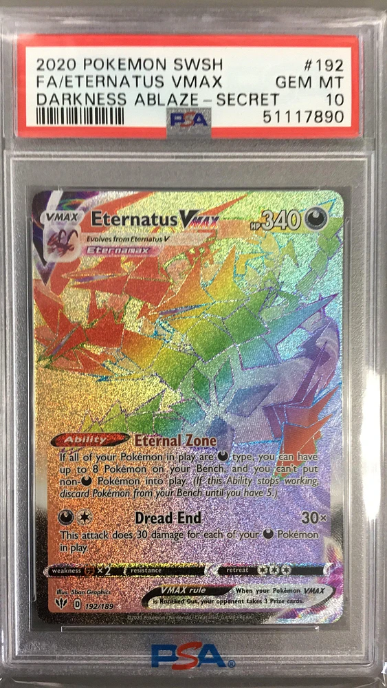2020 Pokemon Sword & Shield Darkness Ablaze Fa/eternatus Vmax PSA 10