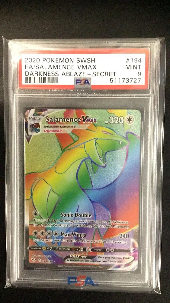 2020 Pokemon Sword & Shield Darkness Ablaze Fa/salamence Vmax PSA