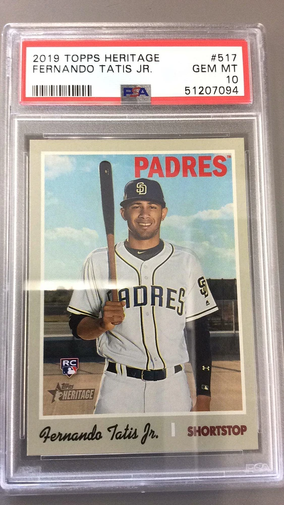 2019 Topps Heritage 517 Fernando Tatis Jr. PSA 10
