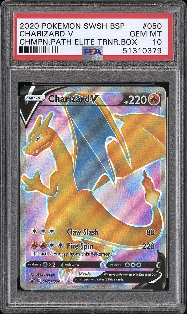 2020 Pokemon Swsh Black Star Promo 050 Charizard V PSA