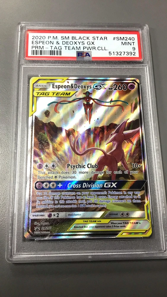 2020 Pokemon Sm Black Star Promo Sm240 Espeon & Deoxys Gx PSA