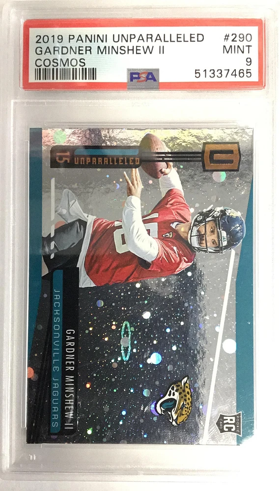 2019 Panini Unparalleled 290 Gardner Minshew Ii Cosmos PSA 9