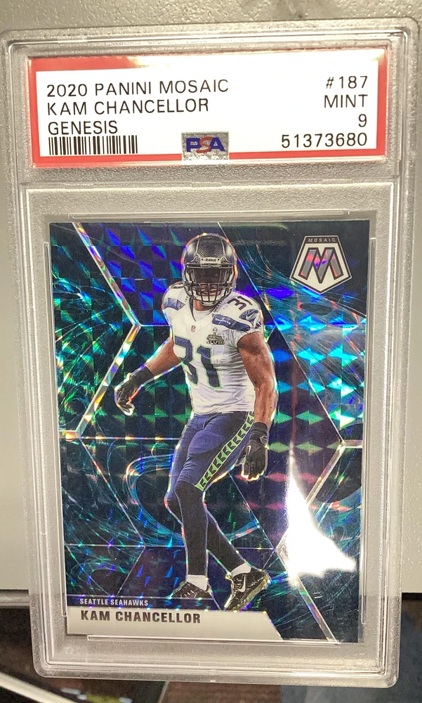 2020 Panini Mosaic 187 Kam Chancellor Genesis PSA 9