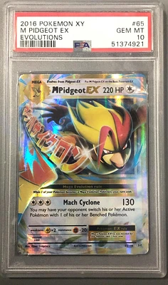 2016 Pokemon Xy Evolutions Pidgeot Ex PSA