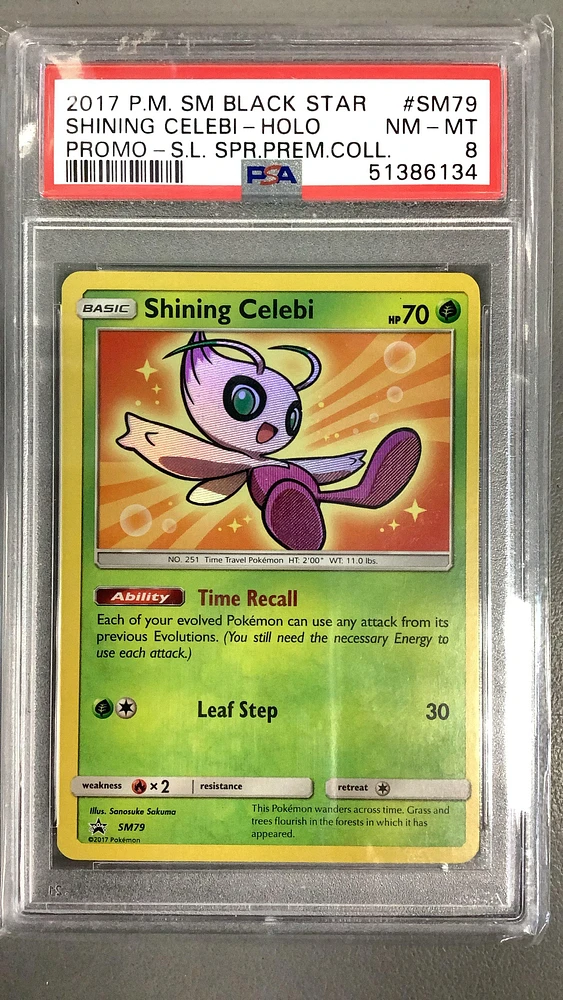 2017 Pokemon Sm Black Star Promo Sm79 Shining Celebi PSA