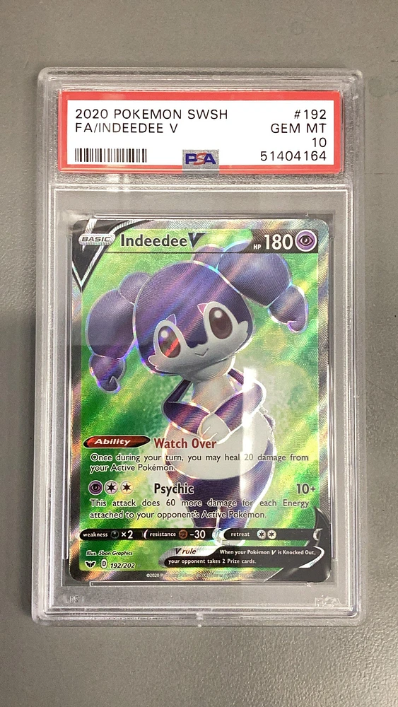 2020 Pokemon Sword & Shield 192 Full Art/indeedee V PSA